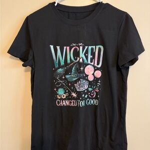 Black Graphic Tee with Wicked Design